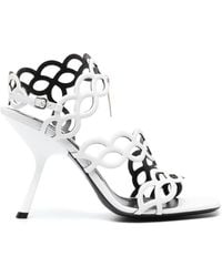 Sergio Rossi - Spiral Design Calf Leather Sandals - Lyst