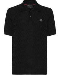 Philipp Plein - Poloshirt aus Monogramm-Jacquard - Lyst