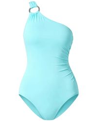 MICHAEL Michael Kors - One-Shoulder Ring Swimsuit - Lyst