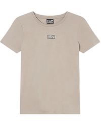 EA7 - Logo-Patch T-Shirt - Lyst