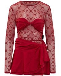 Marine Serre - Moonogram Draped Dress - Lyst