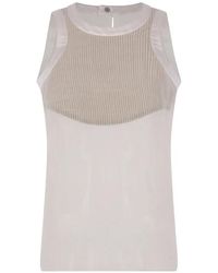 Sacai - Pleated Chiffon Sleeveless Top - Lyst