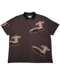 DENIM TEARS - Logo-Print Pique Polo Shirt - Lyst