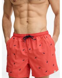 Aeronautica Militare - Embroidered-Logo Drawstring Swim Shorts - Lyst