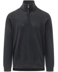 Premiata - Quarter-Zip Wool Sweater - Lyst
