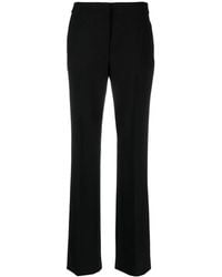 Moschino - Crepe Mid-Rise Flared Trousers - Lyst