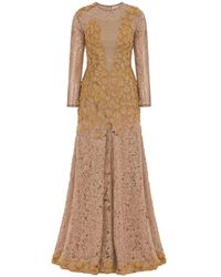 Lanre Da Silva Ajayi - Crystal-Embellished Floral-Lace Gown - Lyst