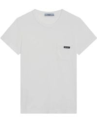 Prada - Logo-Patch Pocket T-Shirt - Lyst