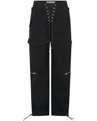 Dion Lee - Lace-up Twill Cargo Trousers - Lyst