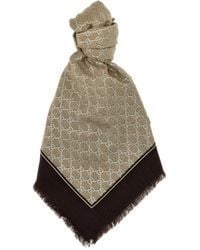 Gucci - GG Lamé Scarf - Lyst
