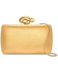 Oscar de la Renta - Knot Minaudière Textured-Finish Clutch Bag - Lyst