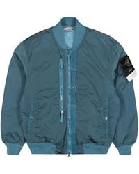 Stone Island - Zip-Up Front-Pocket Bomber Jacket - Lyst