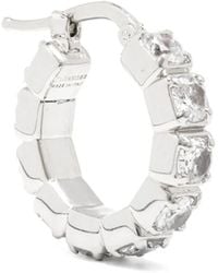 Jil Sander - Zirconia-Embellished Single Hoop Earring - Lyst