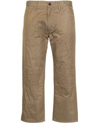 Junya Watanabe - Embroidered Cropped Chinos - Lyst