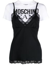 Moschino Jeans - T-shirt a strati con stampa - Lyst