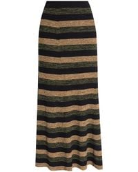 Ganni - Skirt With Stripe Pattern, - Lyst