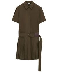 Loewe - Pleated Short Dress - Lyst