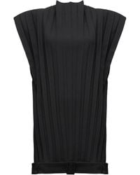 MM6 by Maison Margiela - Pleated Sleeveless Mini Dress - Lyst