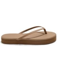 TKEES - Lily Platform Leather Flat Sandals - Lyst