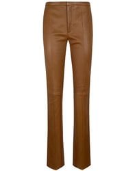 Stouls - Seam-Detail Leather Trousers - Lyst