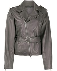 Maison Margiela - Belted Leather Jacket - Lyst