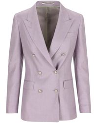 Tagliatore - Double-Breasted Button Blazer - Lyst