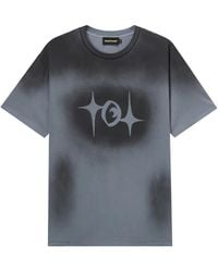 Mini Cream - T-Shirt Met Grafische Print En Ombré-Effect - Lyst