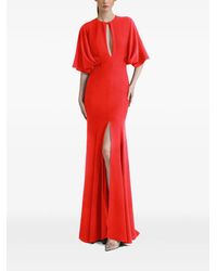 Gemy Maalouf - Cape-Sleeve Cutout-Detail Dress - Lyst
