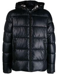 Michael Kors - Logo-Tape Hooded Puffer Jacket - Lyst