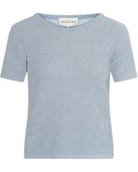 Munthe - Boyli Pointelle-Knit T-Shirt - Lyst