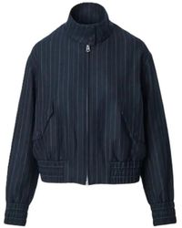 Rag & Bone - Eliza Pinstripe-Pattern Bomber Jacket - Lyst