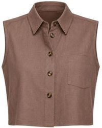 Hevron - Katja Woven Cropped Top - Lyst