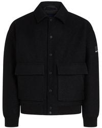 KARL LAGERFELD - Logo-Patch Bomber Jacket - Lyst
