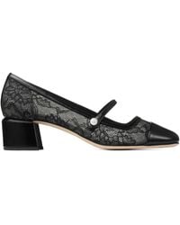Jimmy Choo - 45 Mm Elisa Pumps Verfraaid Met Kant - Lyst