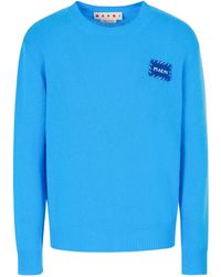 Marni - Jersey Con Cuello Redondo Y Parche Del Logo - Lyst