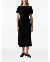 DKNY - Twist-Detail Side-Slit Midi Dress - Lyst