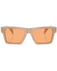 Versace - Eckige Sonnenbrille Mit Greca-Detail - Lyst