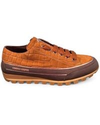 Candice Cooper - Croc-Effect Low-Top Sneakers - Lyst