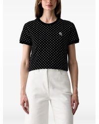 KARL LAGERFELD - Polka-Dot Logo-Patch T-Shirt - Lyst