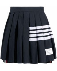 Thom Browne - 4-bar Stripe Pleated Skirt - Lyst