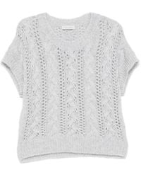 Le Tricot Perugia - ケーブルニット アイレット セーター - Lyst