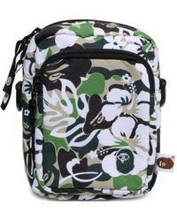 A Bathing Ape - Hibiscus-Print Camouflage Messenger Bag - Lyst