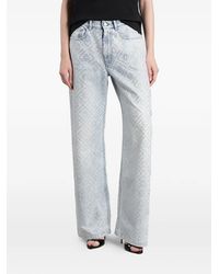 CASABLANCA - Crystal-Embellished Baggy Jeans - Lyst