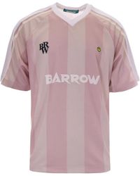 Barrow - Striped Logo-Print T-Shirt - Lyst