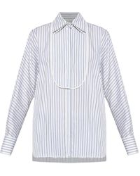 Lanvin - Polo Con Cuello A Rayas - Lyst