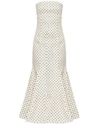 ROTATE BIRGER CHRISTENSEN - Robe-Bustier Mi-Longue À Pois - Lyst