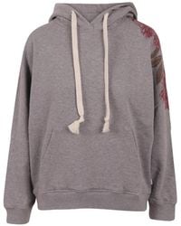 NOUMENO CONCEPT - Floral-Print Logo-Print Hoodie - Lyst