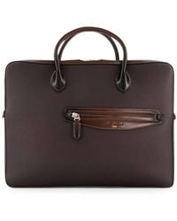 Santoni - Grained Leather Tote Bag - Lyst
