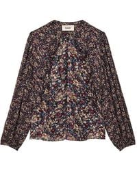 Ba&sh - Kross Floral-Print Ruffled Blouse - Lyst