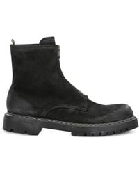 Officine Creative - Bulla Dd Lug 114 Front-Zip Biker Boots - Lyst
